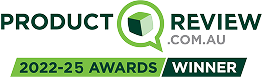 Award badge from Product Review Australia